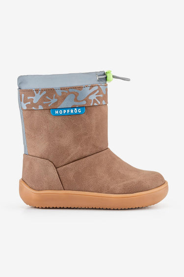 Rain Boots Brown Oak Water and Cold Resistant Barefoot Kids Boots