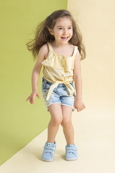 Smart Walker Canvas Play Dusty Blue Barefoot Kids Shoes