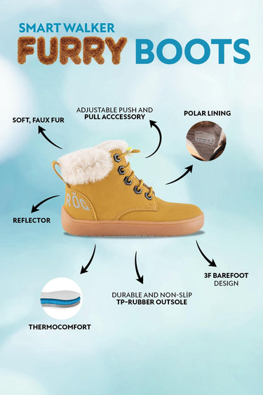 Furry Boots Barefoot Kids Boots