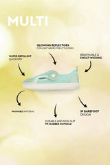 Multi Barefoot Kids Shoes Green Mix