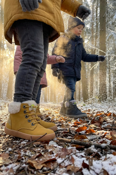 Furry Boots Barefoot Kids Boots