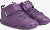 High Top Purple Light Barefoot Kids Shoes