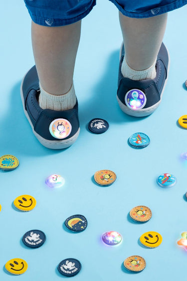 Smart Walker Slip-On #Tags Super Matt Navy Barefoot Light Up Kids Shoes