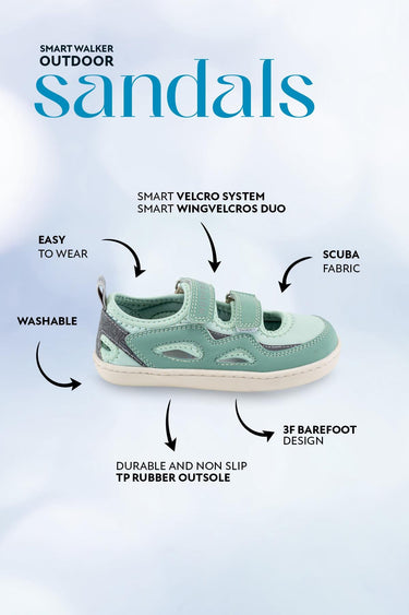 Smart Walker Outdoor Sandals Green Duo