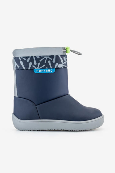 Rain Boots Super Matte Navy Blue Water and Cold Resistant Barefoot Kids Boots