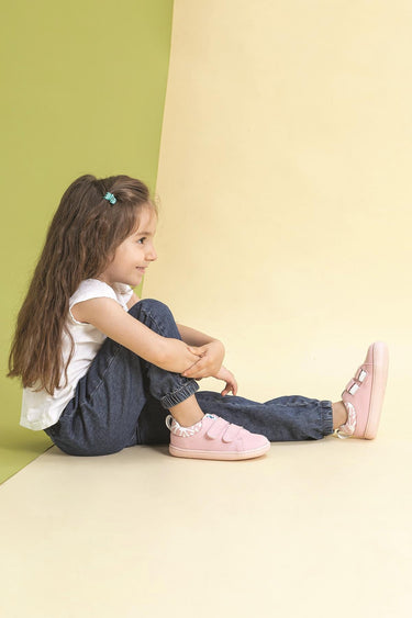 Smart Walker Canvas Play Powder Pink Barefoot Kids Shoes