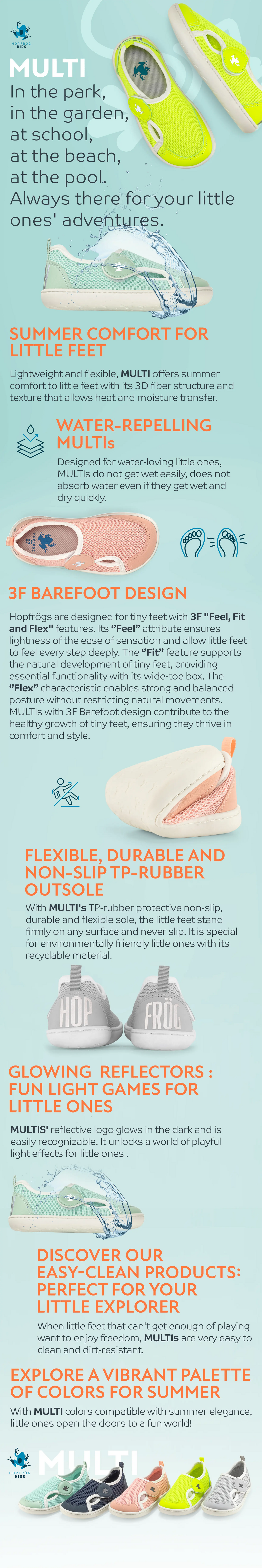 Multi Barefoot Kids Shoes Navy Mix