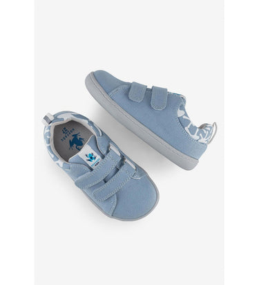 Smart Walker Recycled Canvas Eco Light Blue Barefoot Kids Shoes