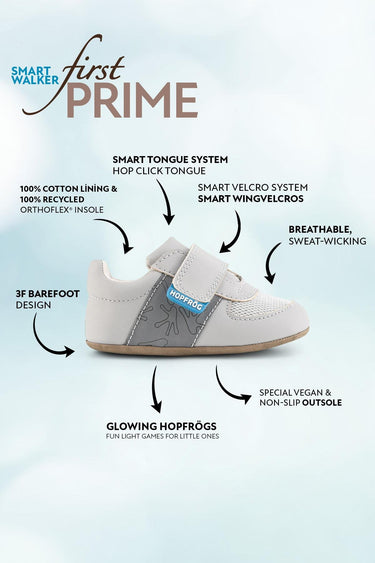 Smart Walker First Prime Super Matt Cool Gray Baby Shoes