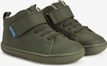 Smart Walker High Top Super Matte Khaki Barefoot Kids Shoes