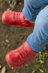 High Top Red Light Barefoot Kids Shoes