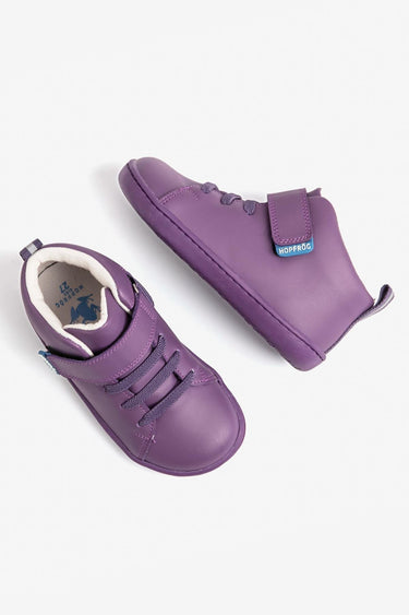 Smart Walker High Top Purple Light Barefoot Kids Shoes