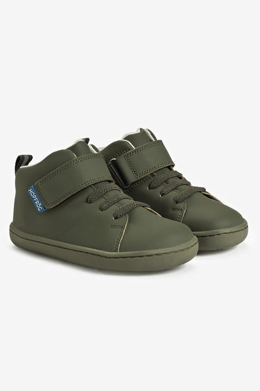 Smart Walker High Top Super Matte Khaki Barefoot Kids Shoes
